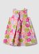 Multicoloured pure cotton dress with floral print_1