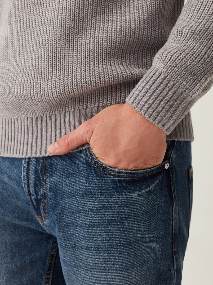 Pullover con collo a scialle_3