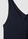 Blue linen-viscose blend midi dress with V-neck and regular fit_5