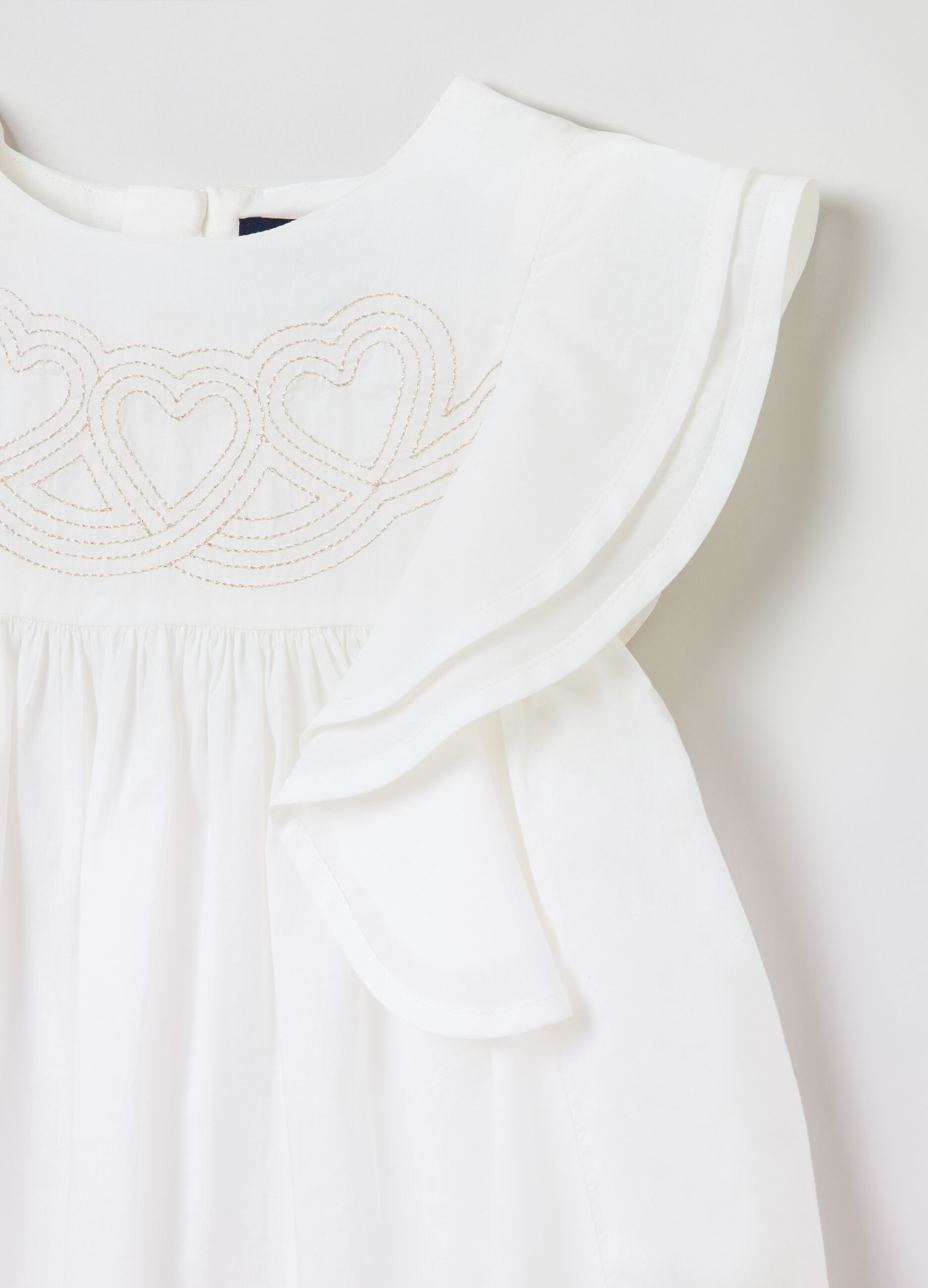 Vestito con volant e ricamo lurex_2