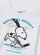 White regular fit pure cotton kids' t-shirt with Snoopy_2