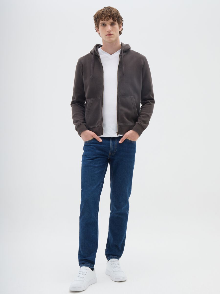 Brown Hoodie with Zip_1