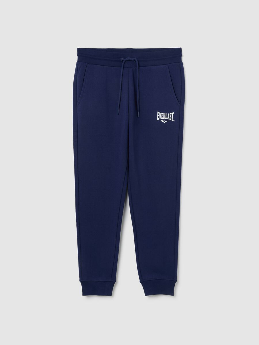 Blue Jogging Trousers in Cotton Blend_0