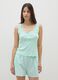 Set pigiama da donna in puro cotone verde_1