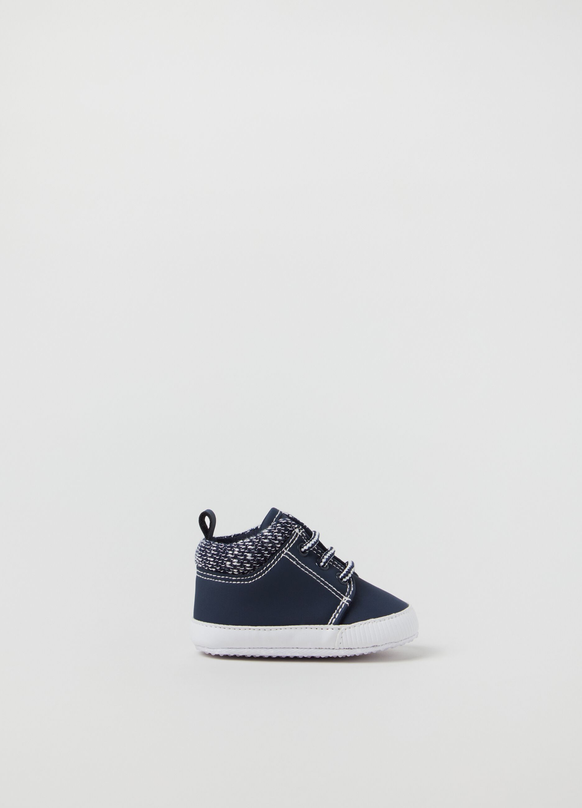Scarpine in cotone con lacci