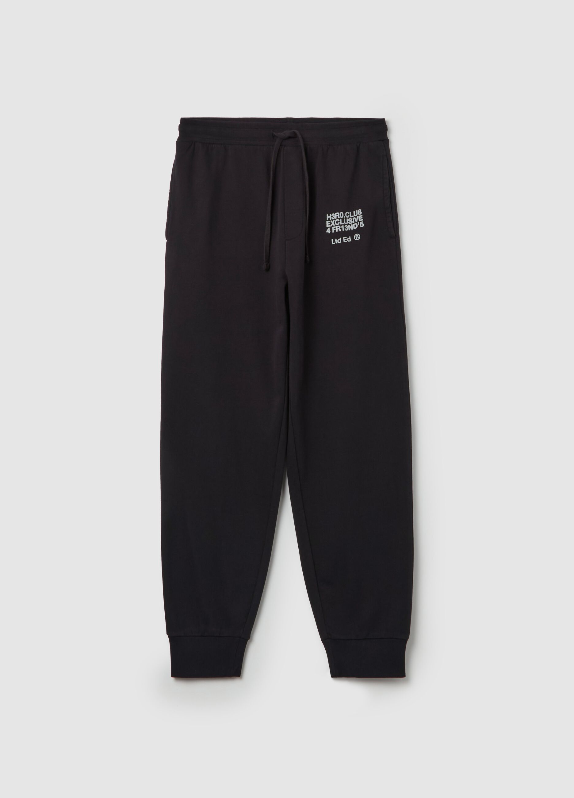 Fleece joggers with print
