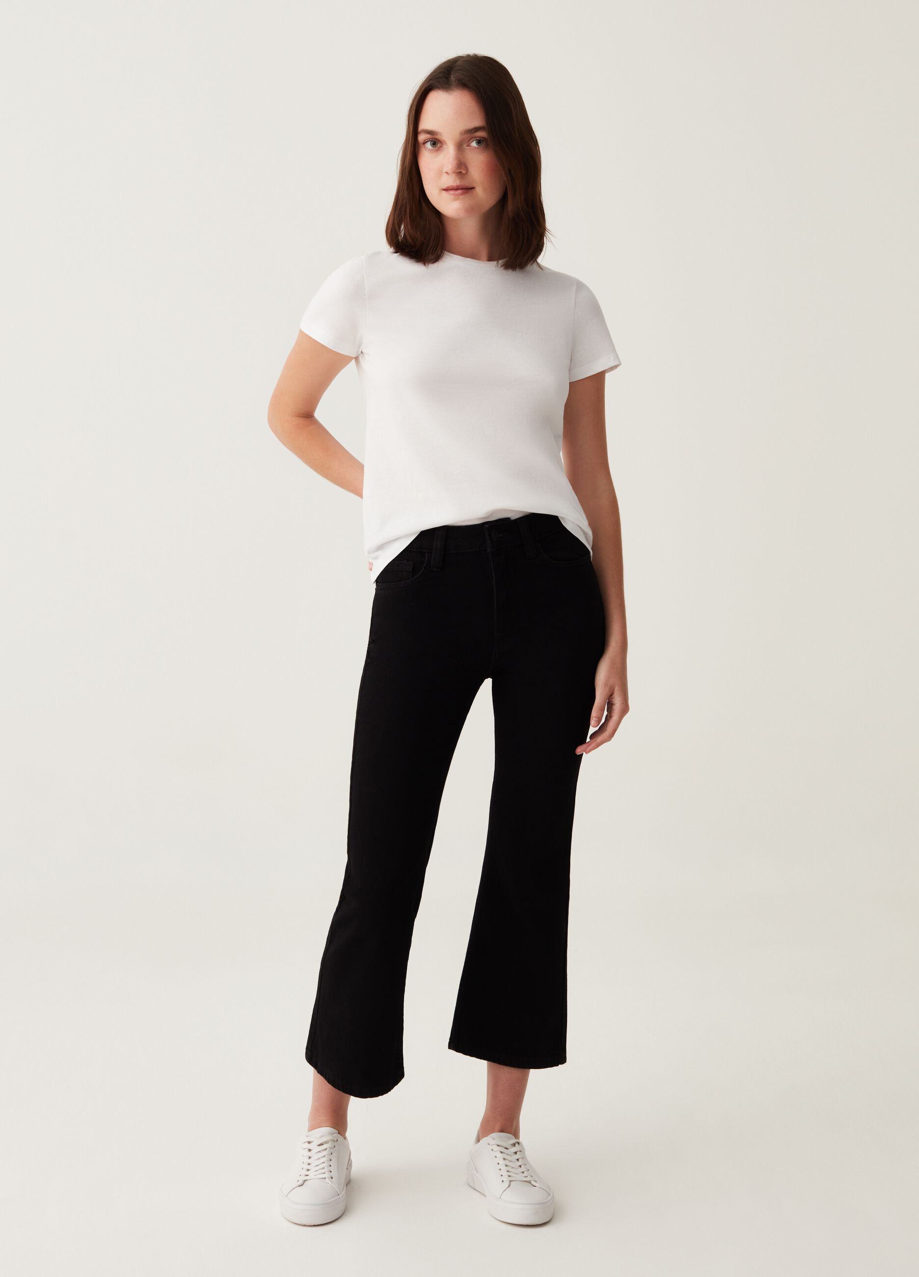 Jeans flare fit cropped_0