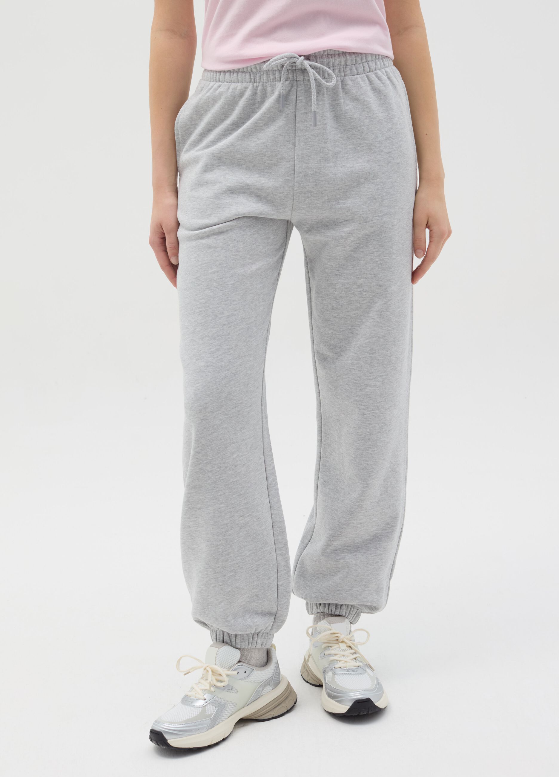 Essential joggers in fleece with drawstring