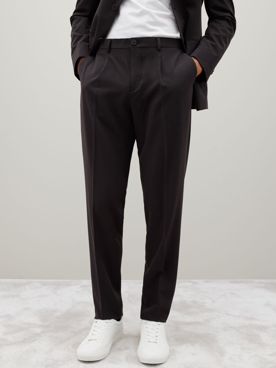 Black Slim Fit Trousers_1