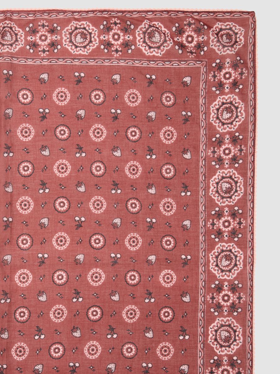 Red bandana in pure cotton_1