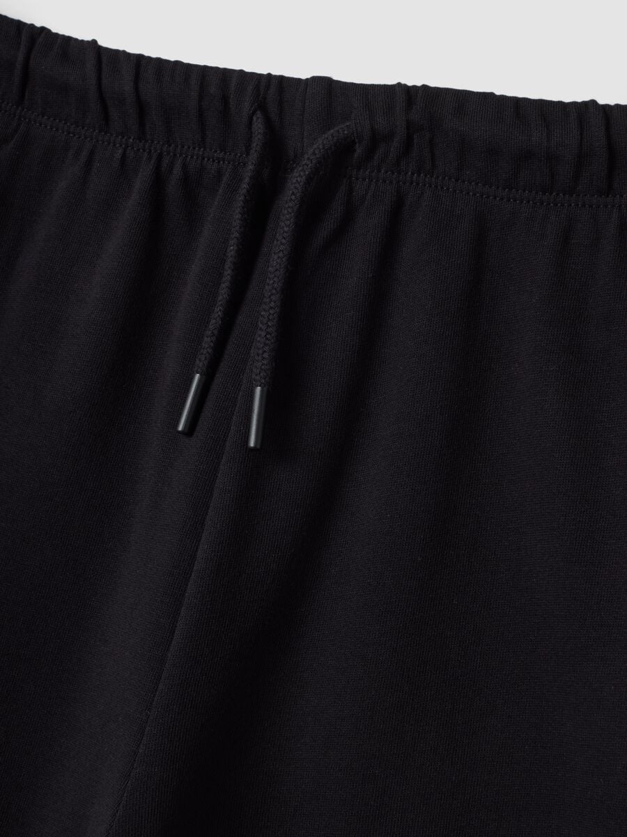 Pantaloni neri culotte in puro cotone_1
