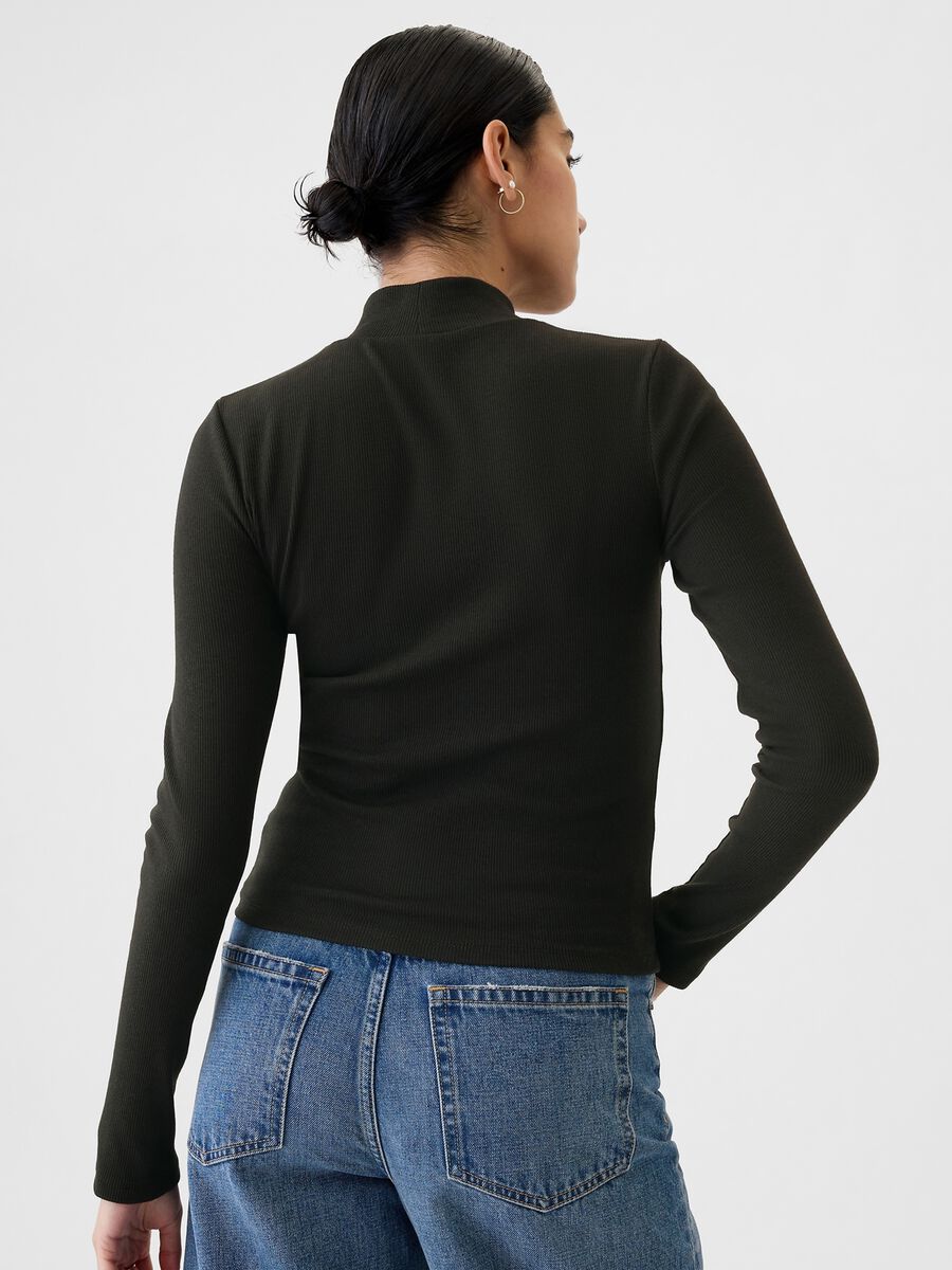 T-shirt a costine in cotone e modal stretch_2