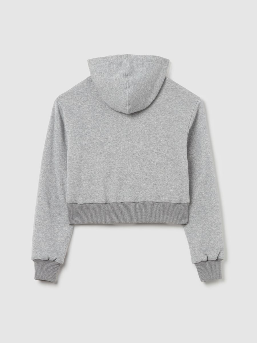 Teddy Zip Hoodie Grey Mélange_6