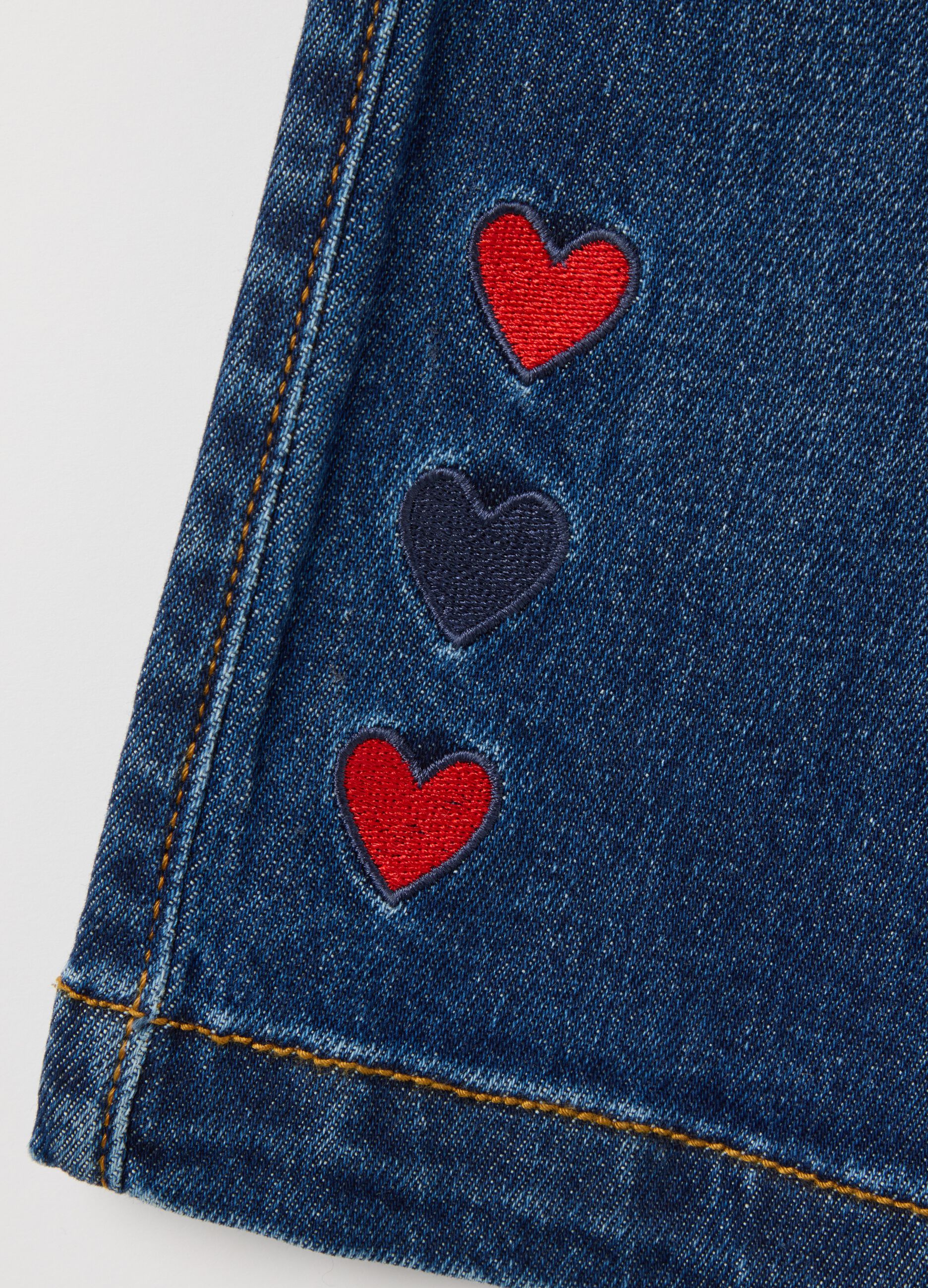 Baby Girl Wide-Leg Blue Denim Trousers