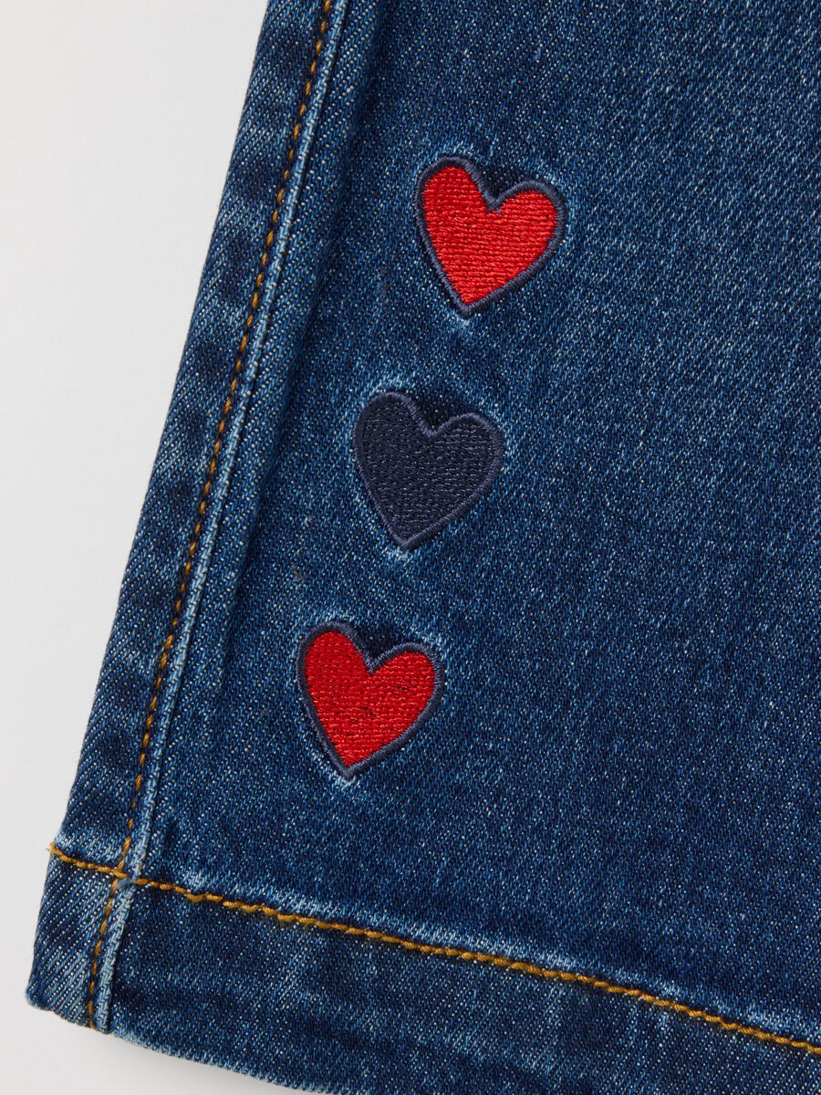 Baby Girl Wide-Leg Blue Denim Trousers_2
