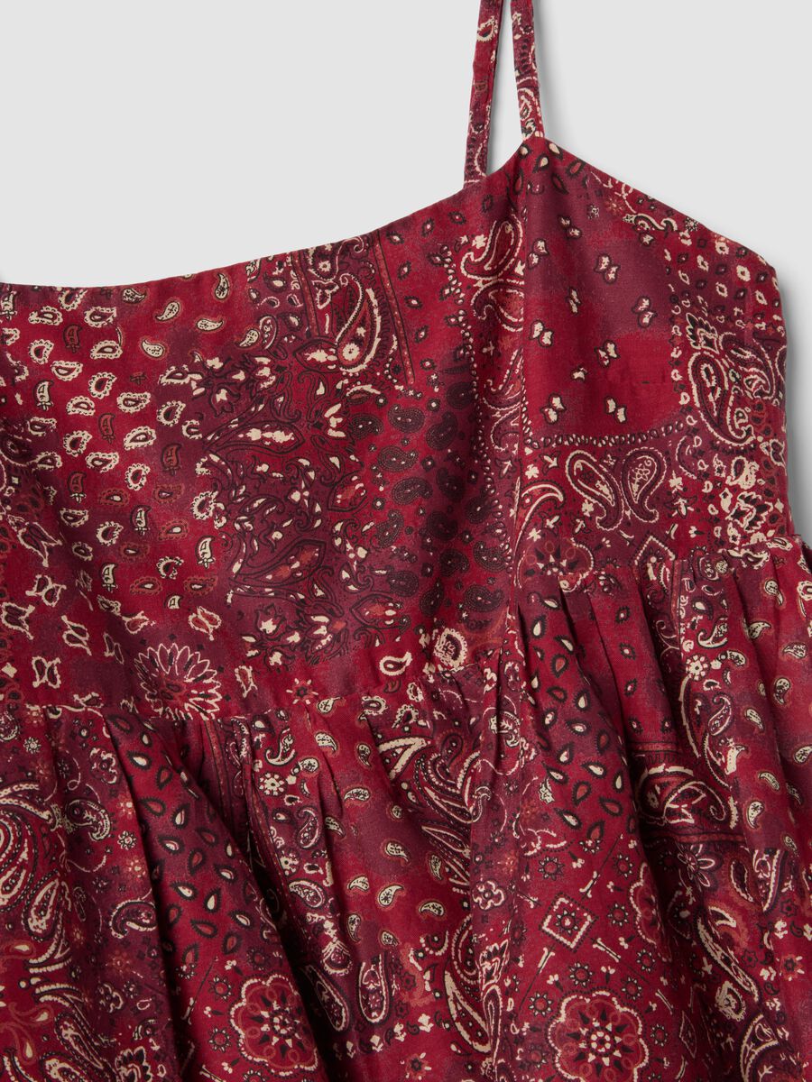 Multicoloured pure cotton regular fit tank top with thin straps_5