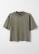 Girls' oversized fit green pure cotton T-shirt_0