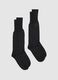 Two-pack of black long wool blend socks_0