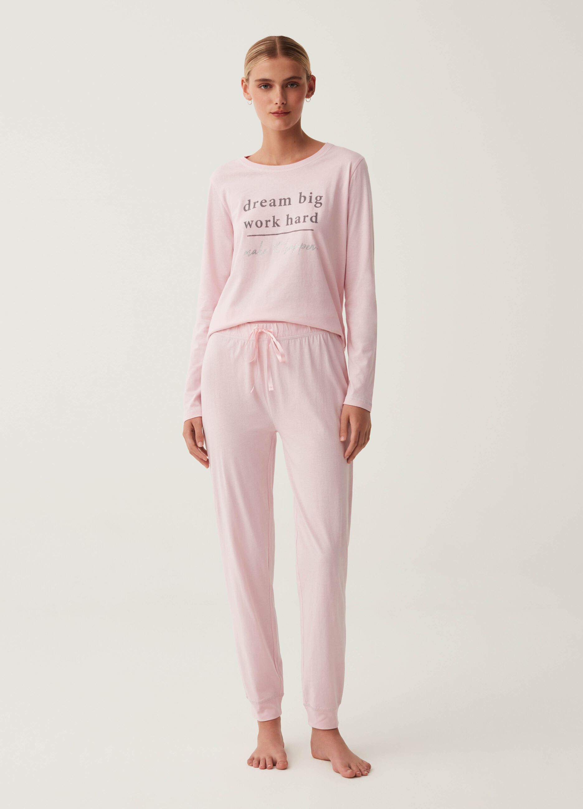 Pantalone pigiama lungo in cotone_0