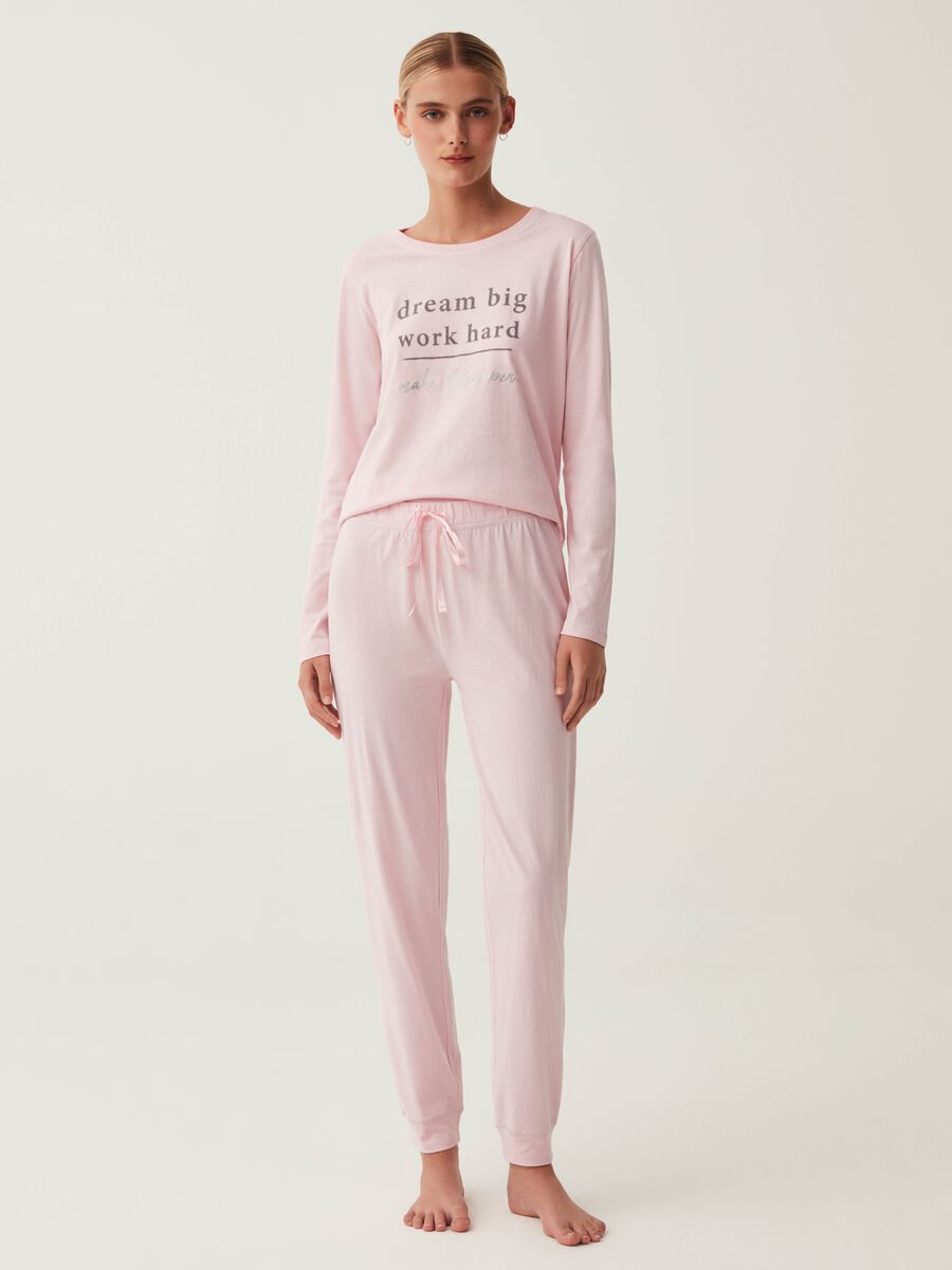 Pantalone pigiama lungo in cotone_0