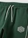 Pantaloni jogger verdi in puro cotone con coulisse_2