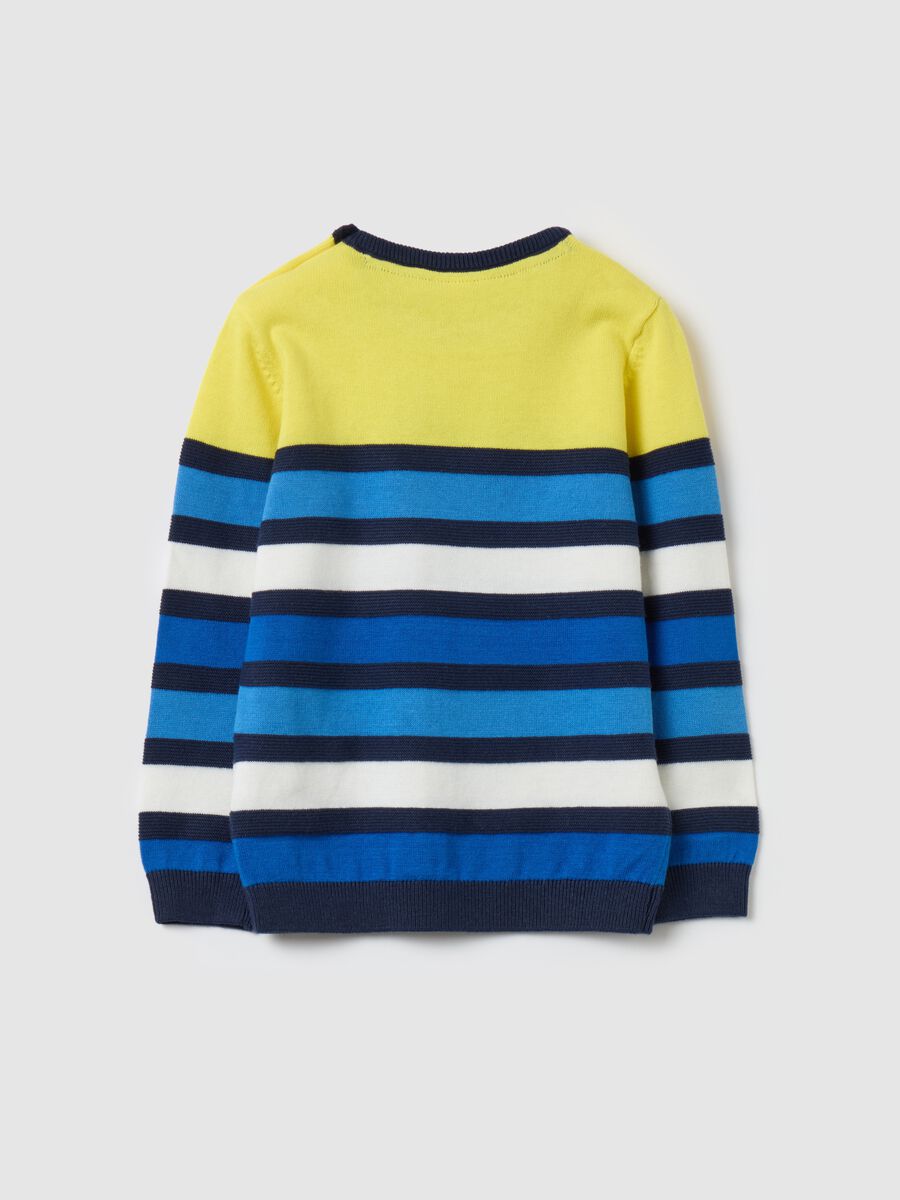 Knitted pullover with striped pattern_1