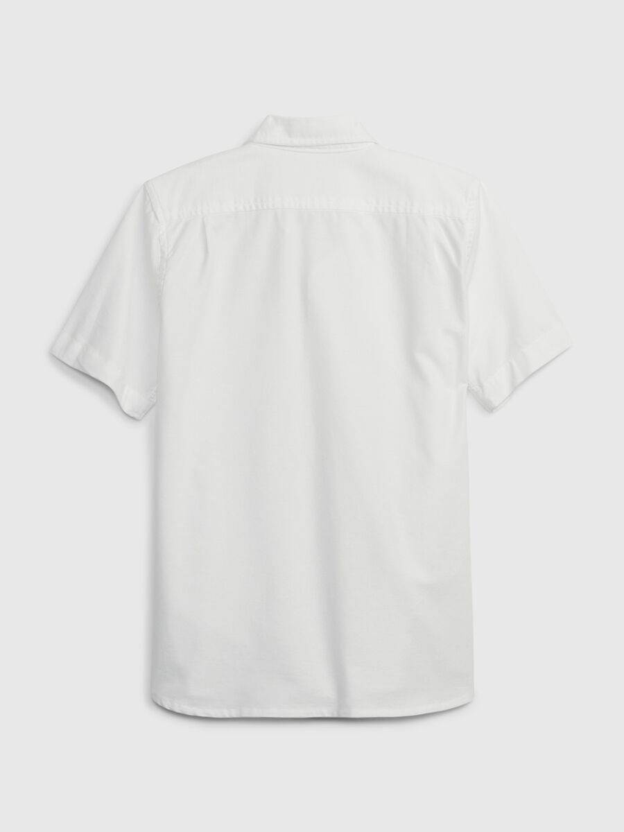 Short-sleeved shirt in Oxford cotton_1