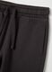 Kids' black pure cotton regular fit joggers_2