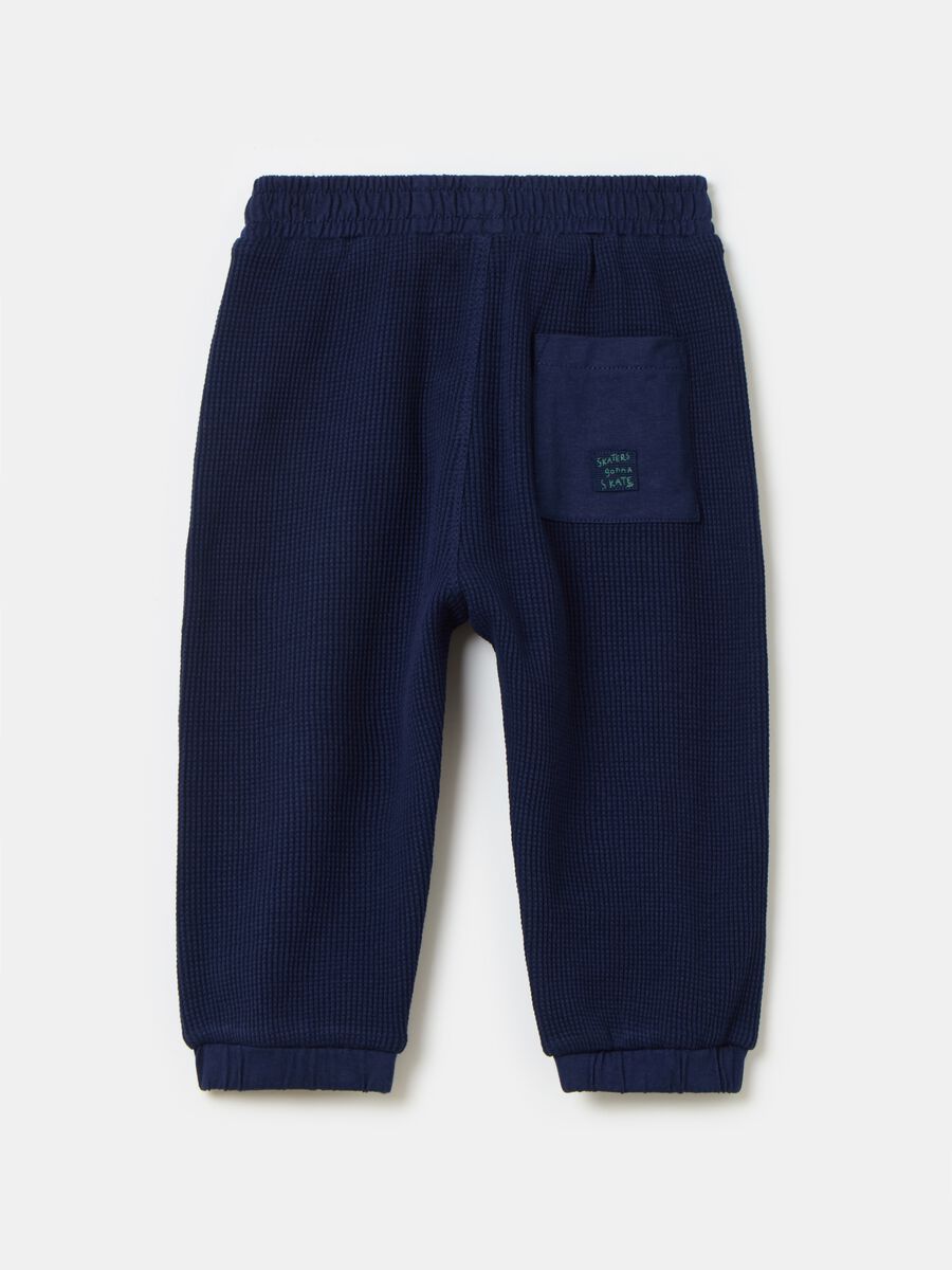 Joggers with waffle weave design_1