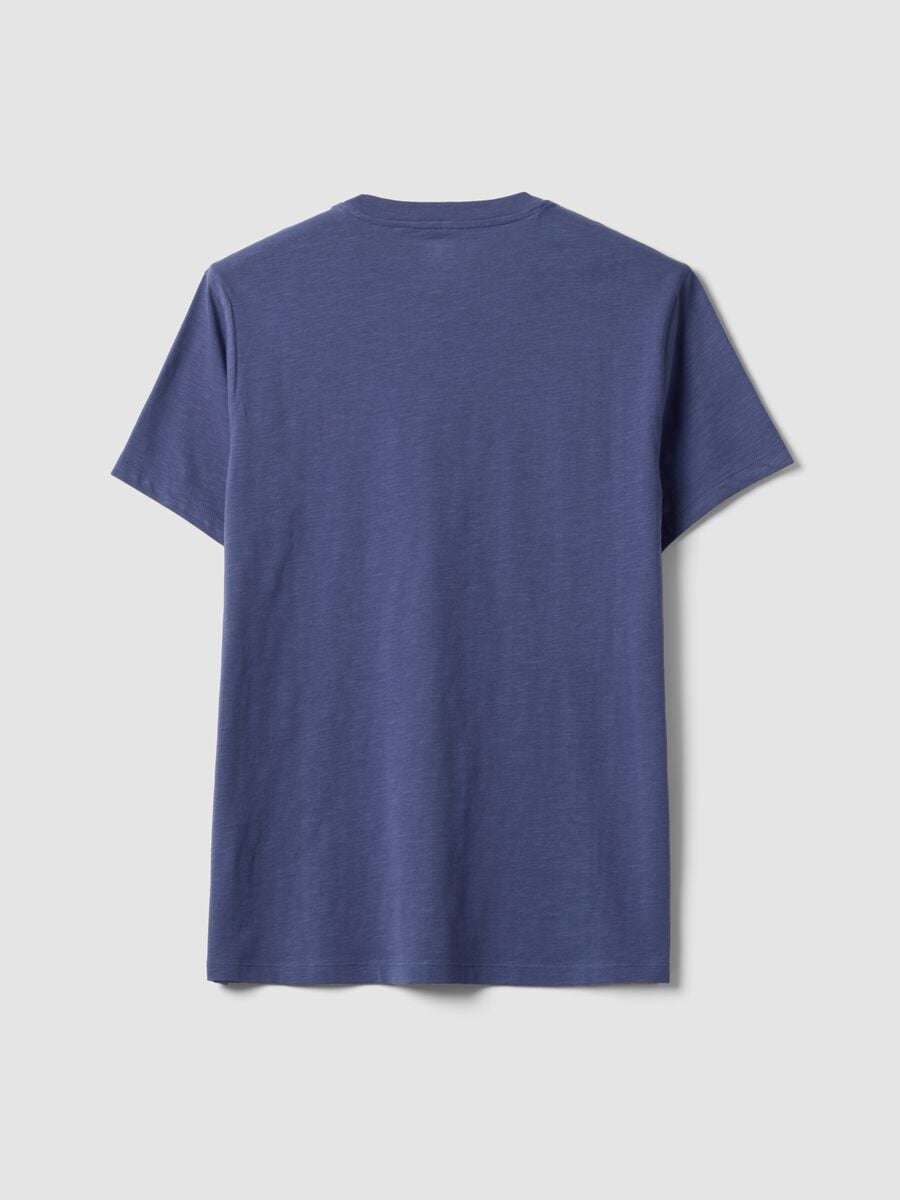 T-shirt viola in puro cotone a maniche corte regular fit_5
