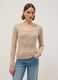 Men's Long Sleeve Beige Pure Cotton Regular Fit T-shirt_0