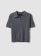 Grey pure wool polo-collar jumper with relaxed fit_4