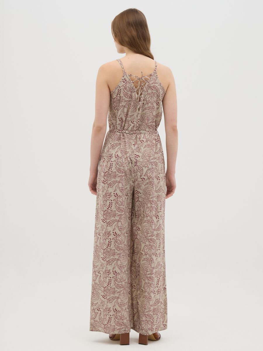 Women's jumpsuit in pure viscose multicolor wide fit_3