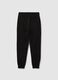 Boys' black pure cotton regular fit jogger trousers_1