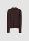 Brown fitted viscose-blend jumper with mock neck_6