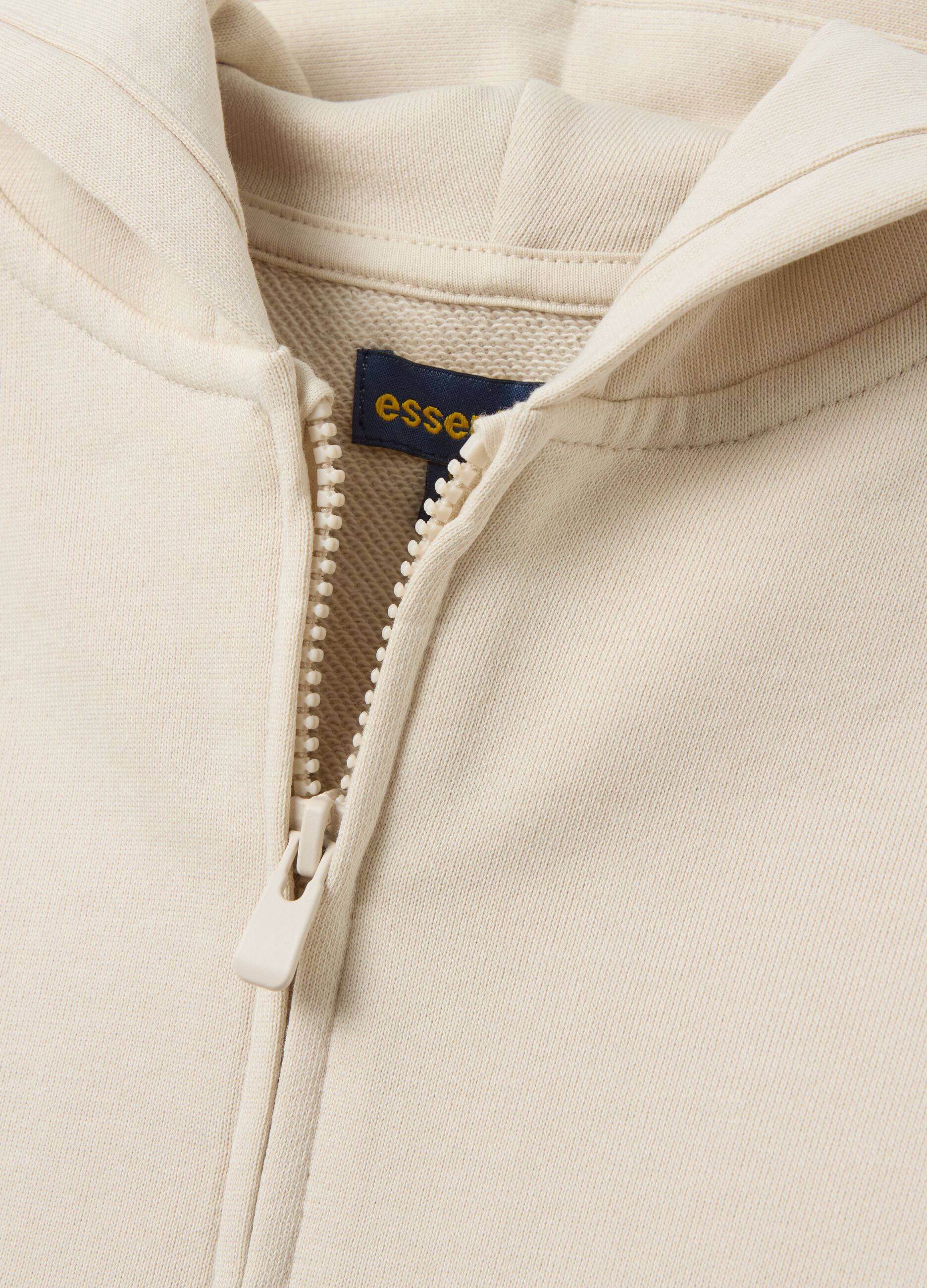Full-zip in French Terry con cappuccio 