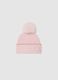Pink girl's hat with pom pom_0