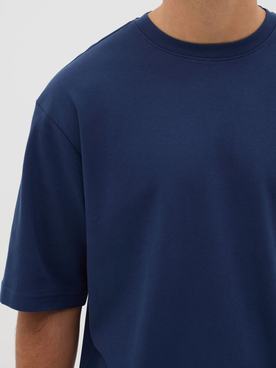 Pure Cotton Short Sleeve Blue T-shirt_2