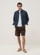 Brown pure cotton bermuda shorts_0