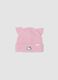 Pink ribbed stretch beanie with Hello Kitty embroidery_0