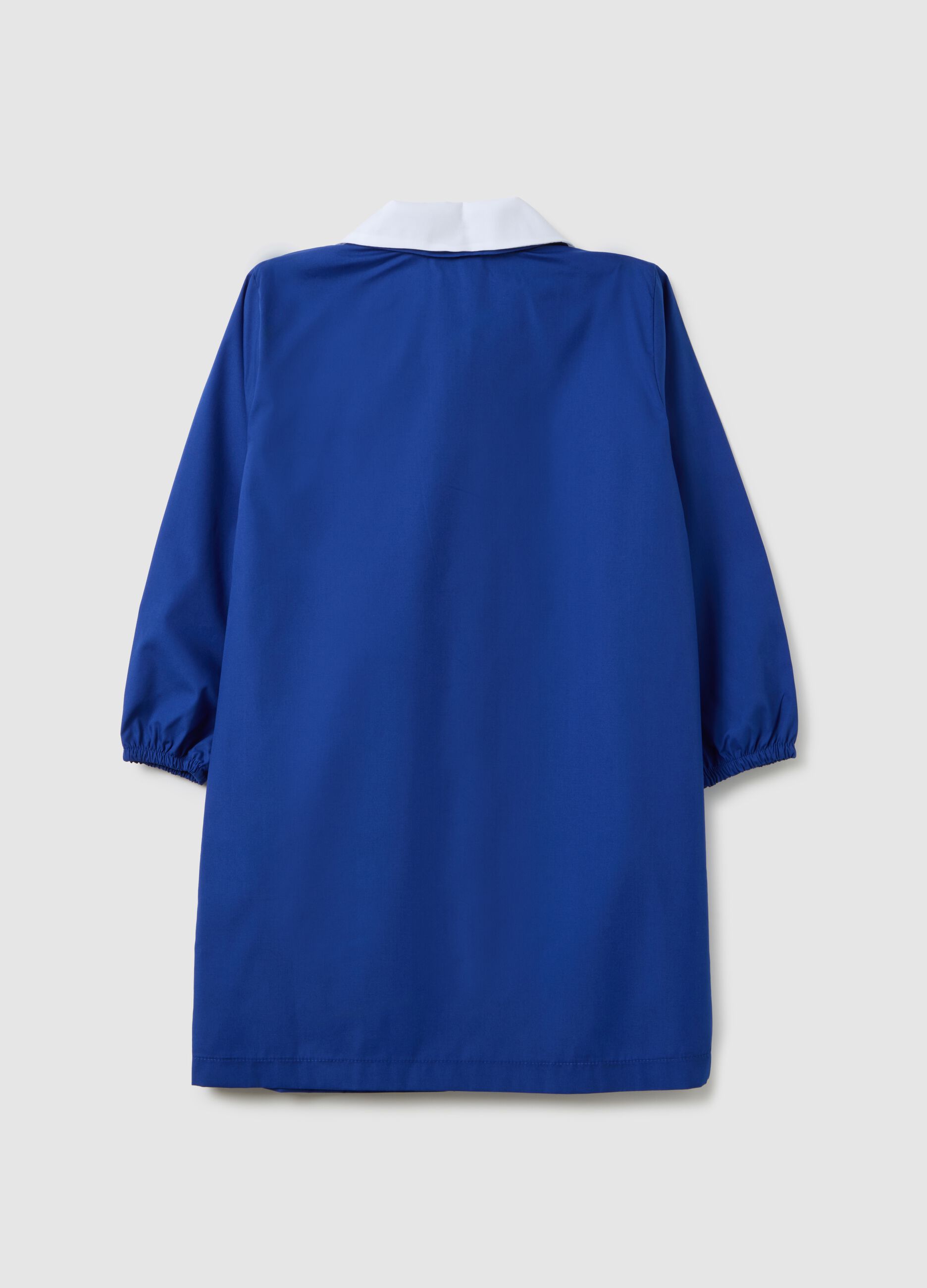 Blue School Apron with Zip and Sonic Patch