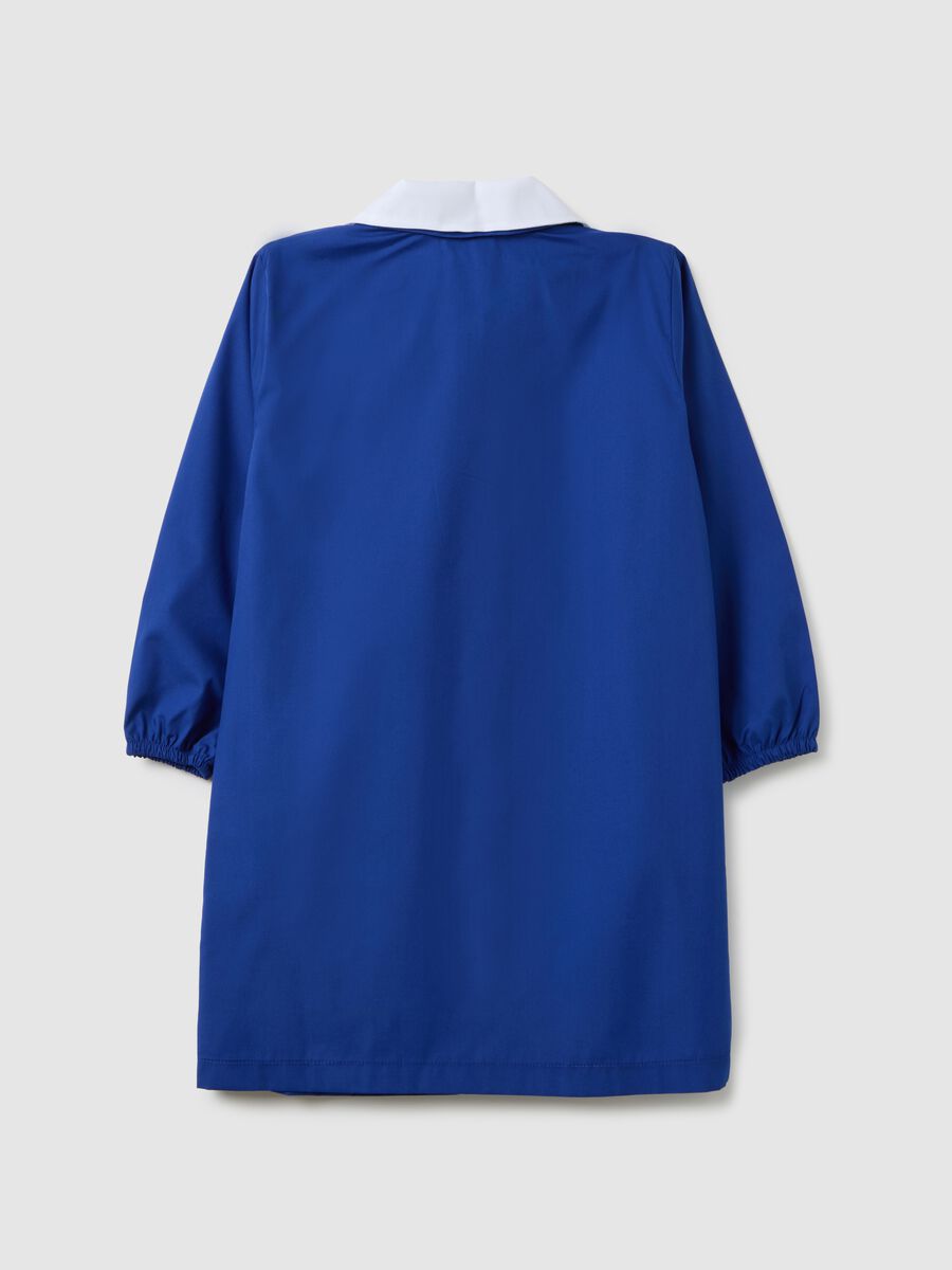 Blue School Apron with Zip and Sonic Patch_1