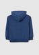 Kids' blue sweatshirt in pure cotton oversized fit with zip_1