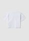 White pure cotton V-neck T-shirt_1