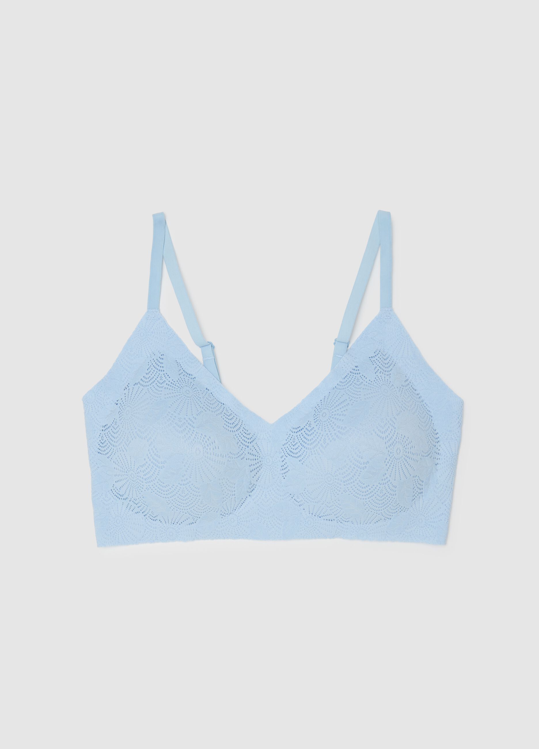 Reggiseno da donna in tessuto elasticizzato azzurro
