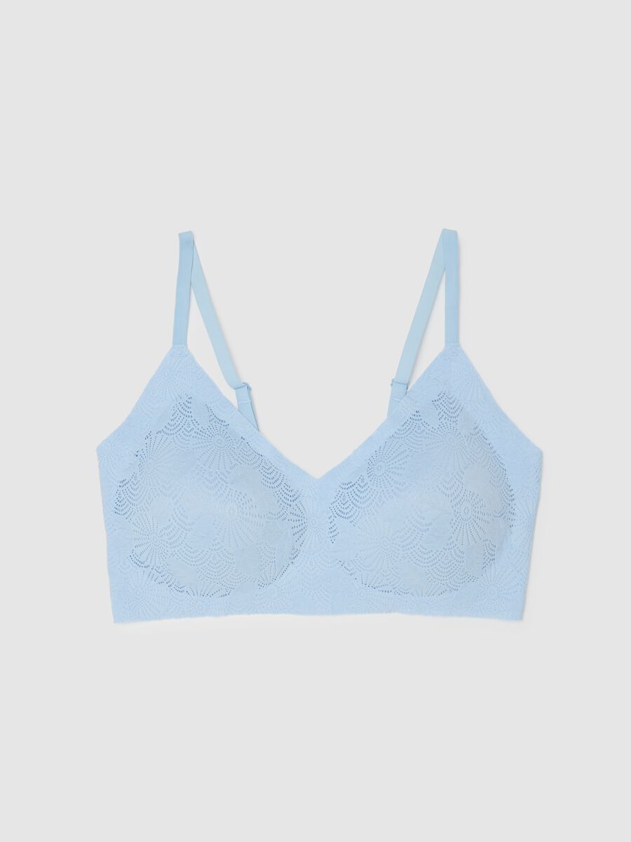 Women's Blue Stretch Fabric Bra_4