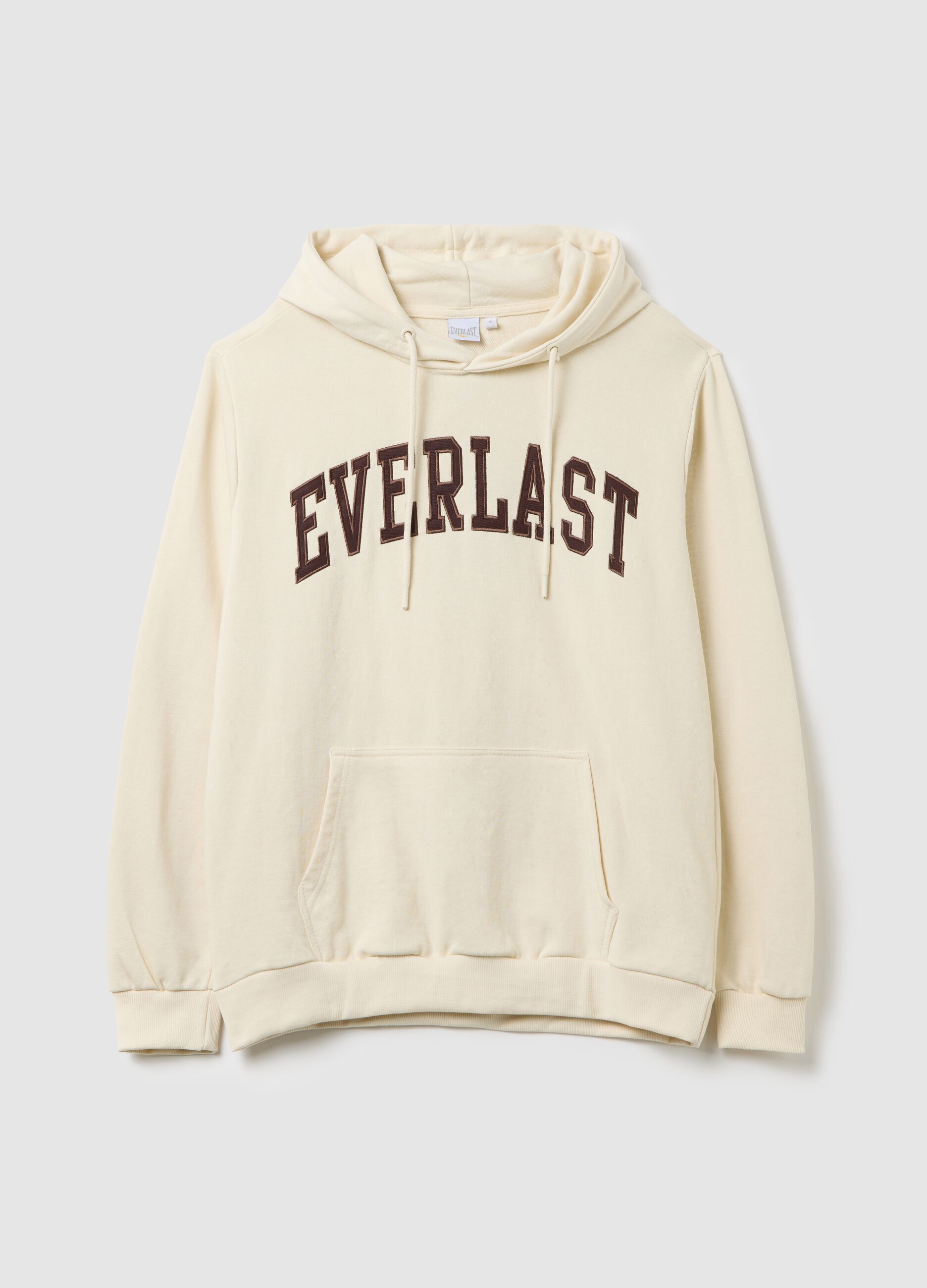 Beige sweatshirt with hood