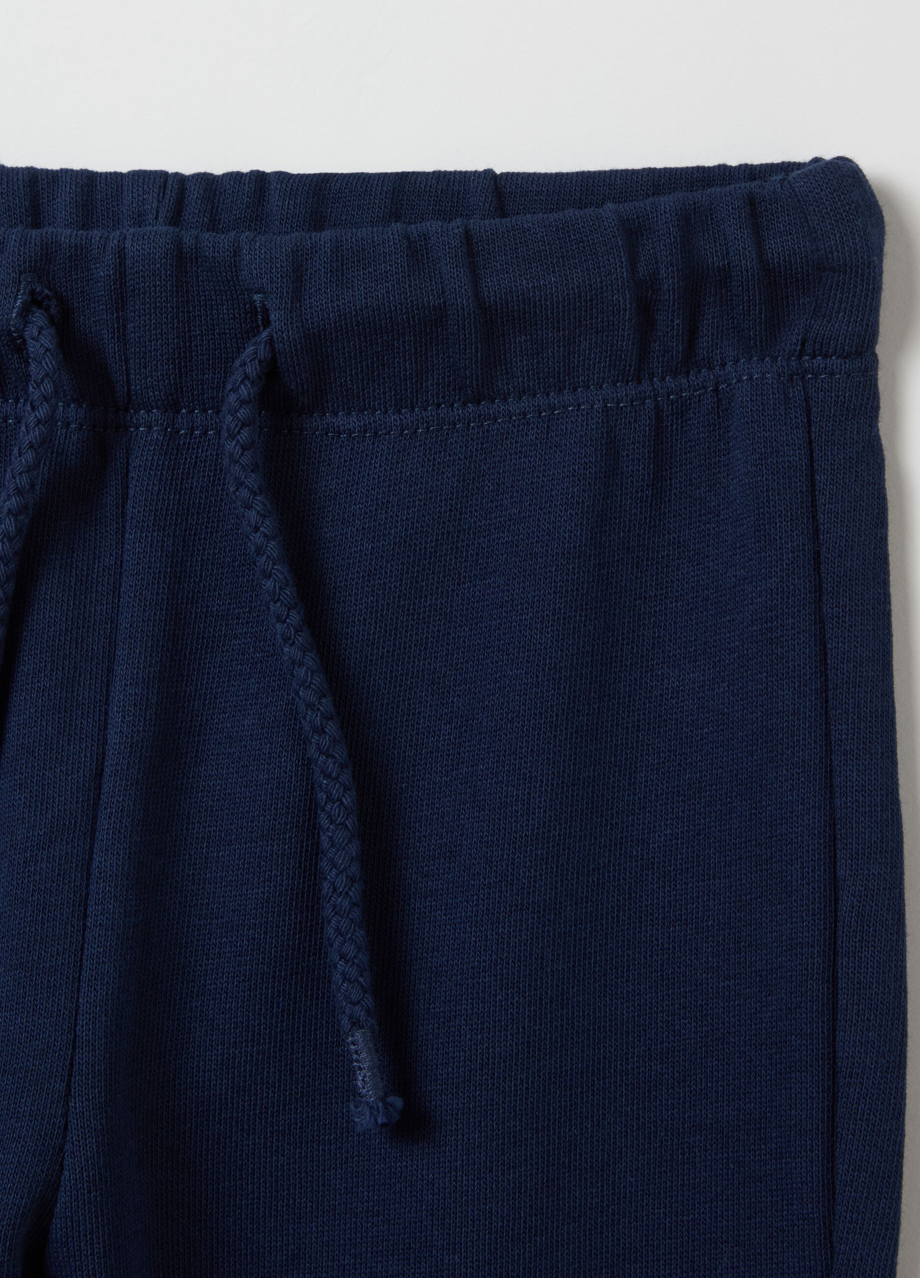 Bipack joggers in felpa con coulisse e stampa 
