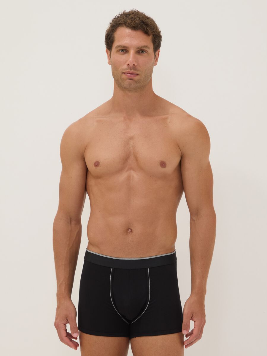 2-pack of black stretch Supima cotton boxer shorts_0