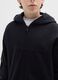 Black cotton boy's hoodie in regular fit_2